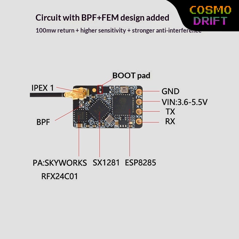 Drone Rc2 - Penerima Hot BAYCK Expresslrs Elrs 2.4