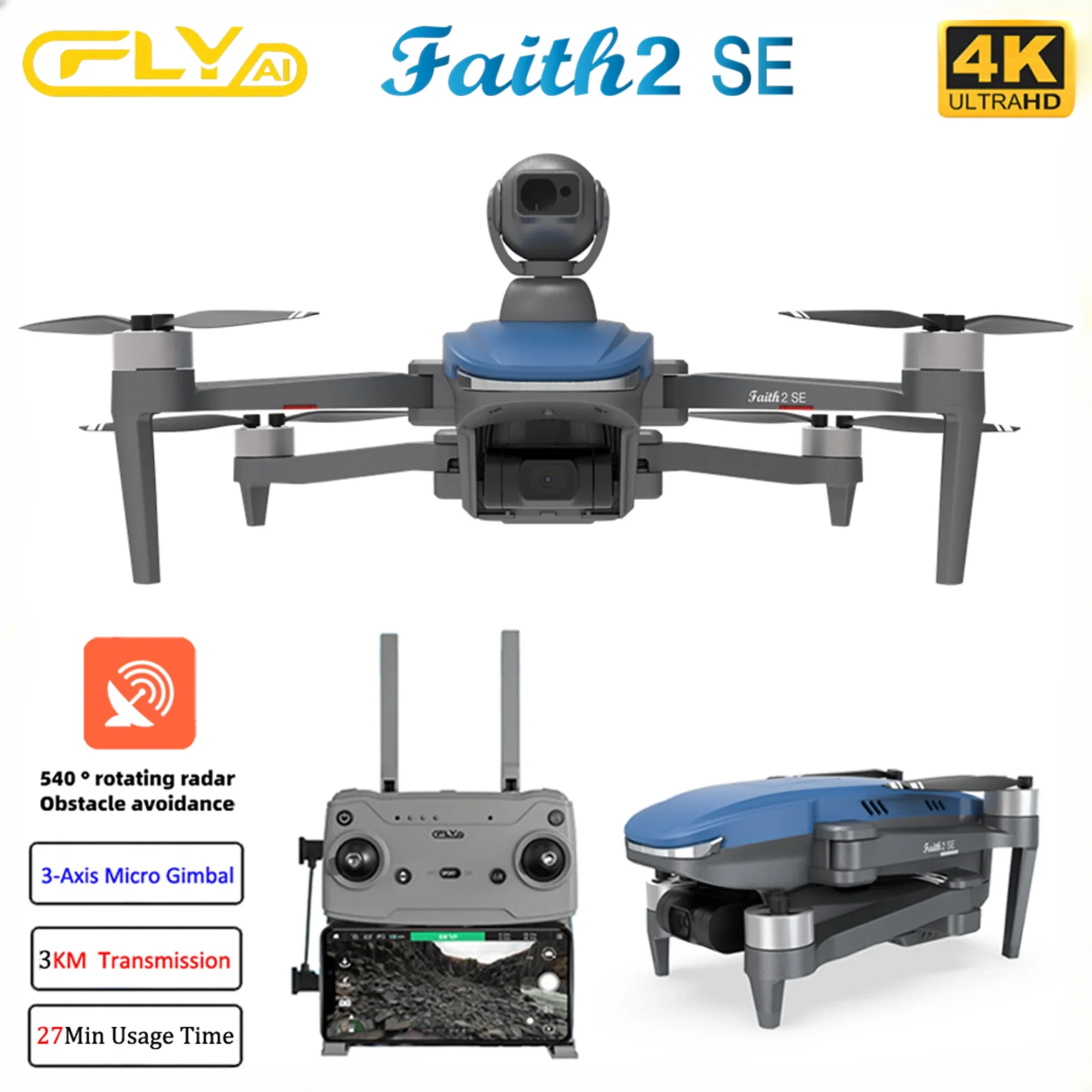 Drone Rc Fpv Manual - Faith 2 SE Dengan 540 °