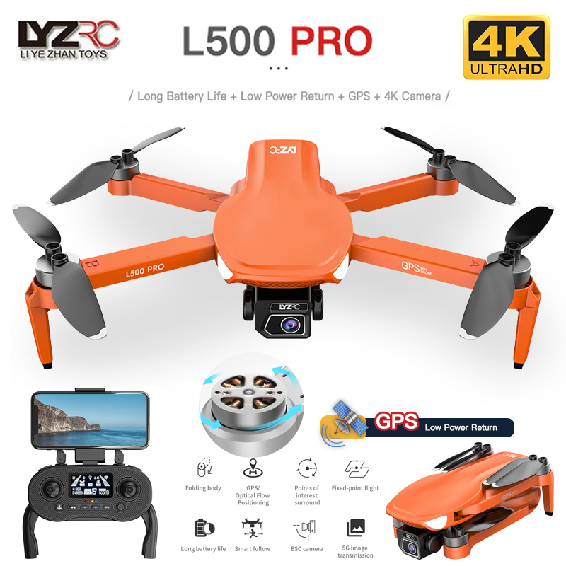 L500 PRO Drone 4K kamera ganda - Drone Rc Fpv Manual ulasan dan harga