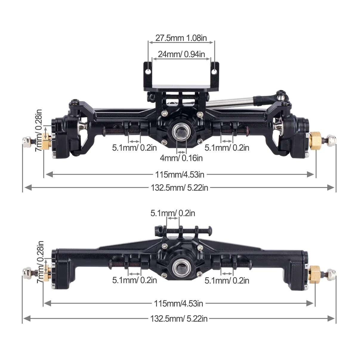 Aluminium CNC Portal Axles + 1 - Rc Crawler Axle Parts ulasan dan harga