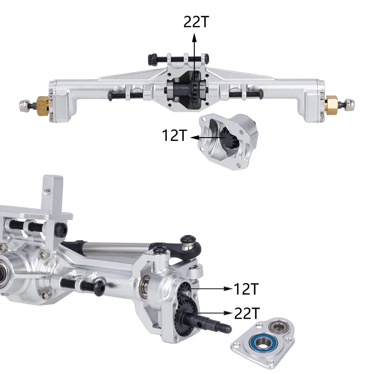 Aluminium CNC Portal Axles + 1 - Rc Crawler Axle Parts ulasan dan harga