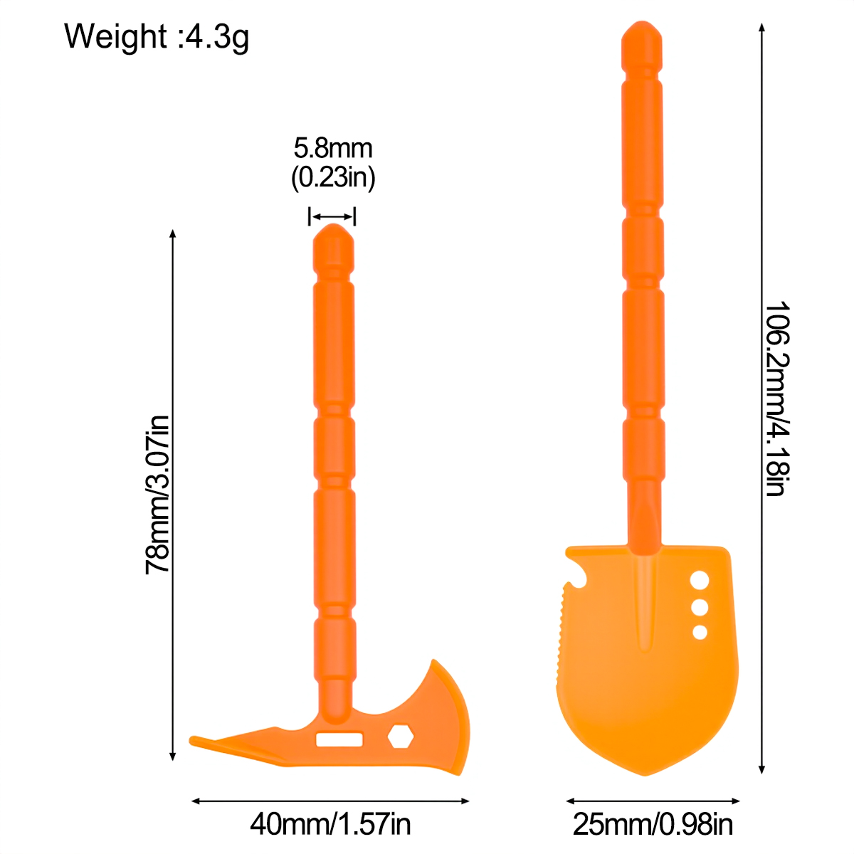 Set Sekop & Kapak Nilon - Bagi - Rc Crawler Axle Parts ulasan dan harga