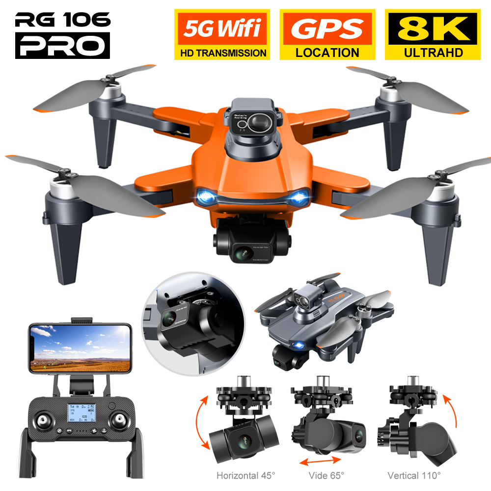 RG106 PRO Drone 8K Kamera Gand - Drone Rc Fpv Manual ulasan dan harga