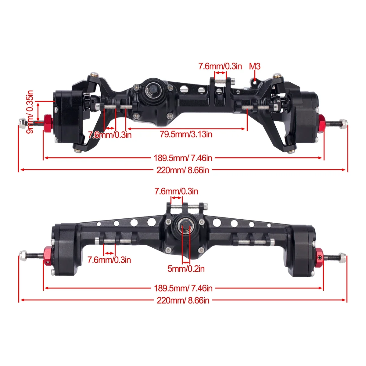 Poros Portal Depan Belakang SC - Rc Crawler Axle Parts ulasan dan harga