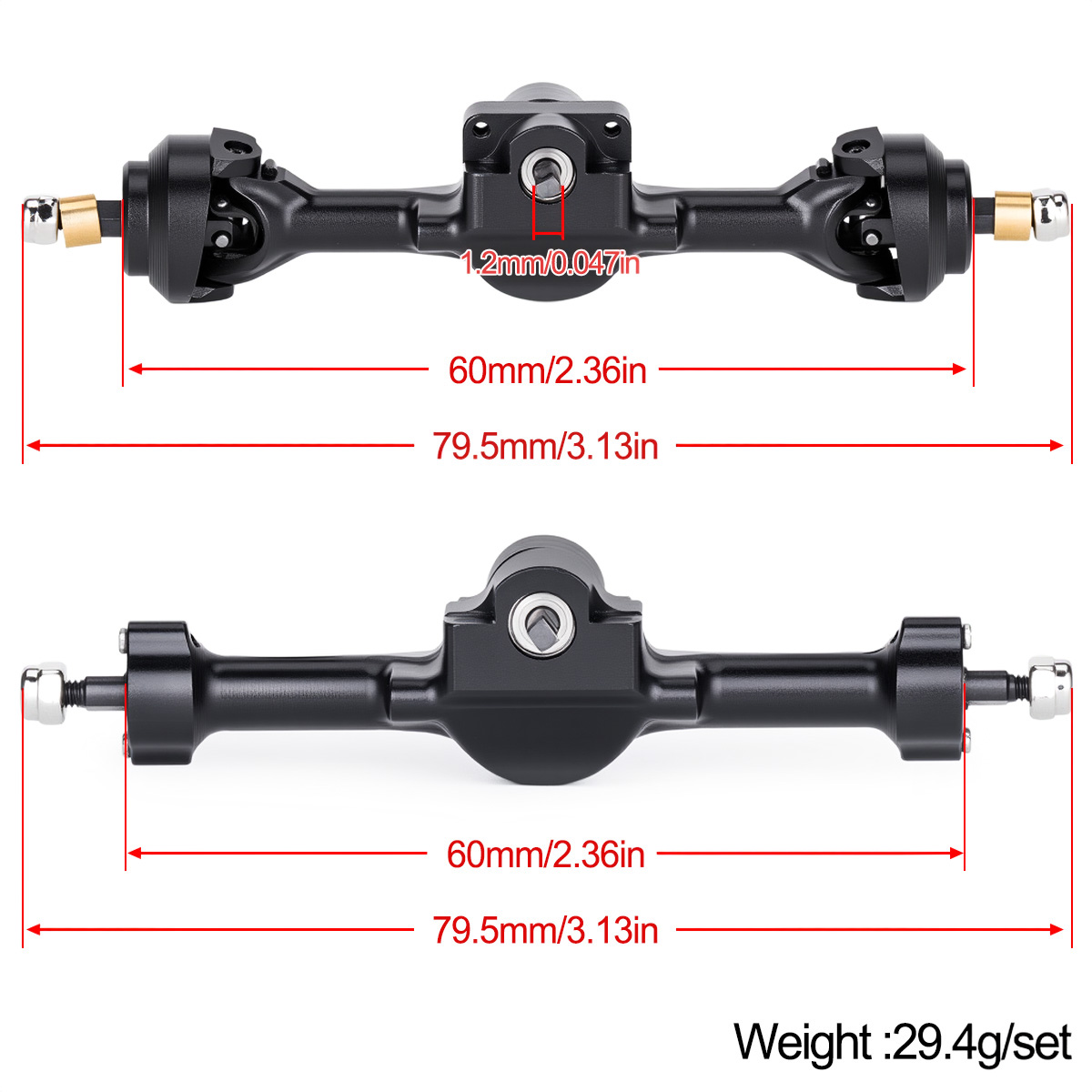 Set As Roda Depan & Belakang A - Rc Crawler Axle Parts ulasan dan harga