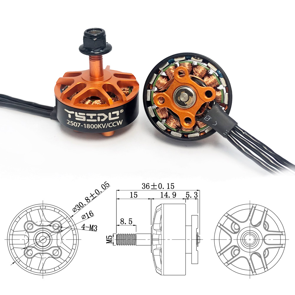 YSIDO 2507 1800KV 3-6S Motor T - Drone Reaper Rc ulasan dan harga