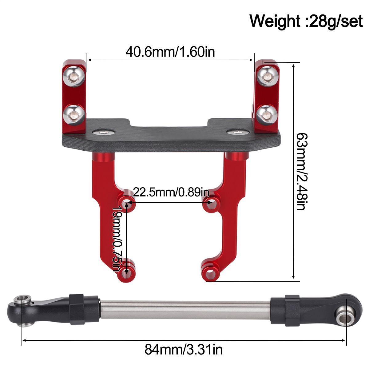 Dudukan Servo dari Paduan Alum - Rc Crawler Axle Parts ulasan dan harga
